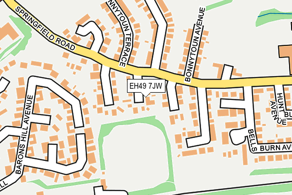 EH49 7JW map - OS OpenMap – Local (Ordnance Survey) EH49 7JW map - OS OpenMap – Local (Ordnance Survey)