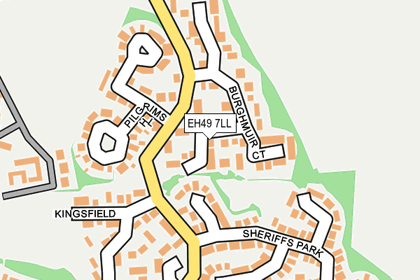EH49 7LL map - OS OpenMap – Local (Ordnance Survey) EH49 7LL map - OS OpenMap – Local (Ordnance Survey)