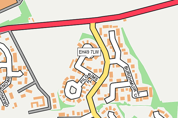 EH49 7LW map - OS OpenMap – Local (Ordnance Survey) EH49 7LW map - OS OpenMap – Local (Ordnance Survey)