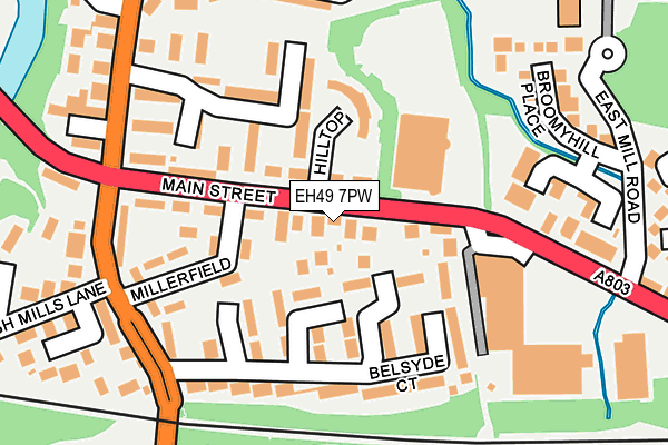 EH49 7PW map - OS OpenMap – Local (Ordnance Survey) EH49 7PW map - OS OpenMap – Local (Ordnance Survey)