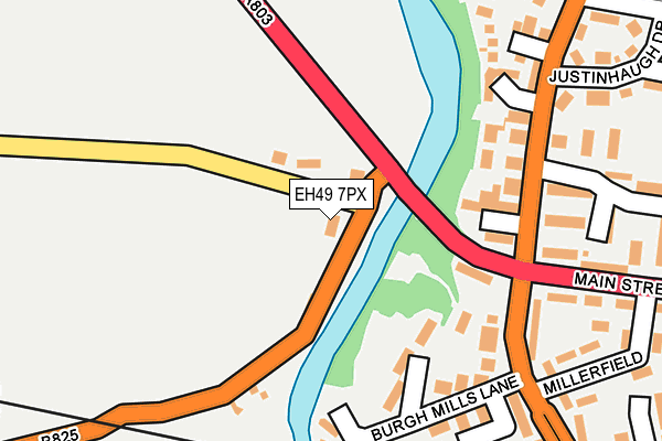 EH49 7PX map - OS OpenMap – Local (Ordnance Survey) EH49 7PX map - OS OpenMap – Local (Ordnance Survey)