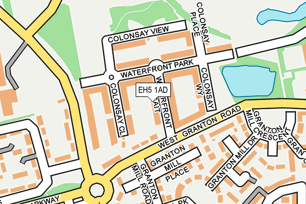 EH5 1AD map - OS OpenMap – Local (Ordnance Survey) EH5 1AD map - OS OpenMap – Local (Ordnance Survey)