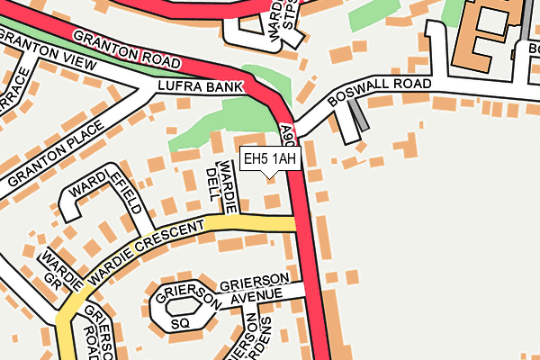 EH5 1AH map - OS OpenMap – Local (Ordnance Survey) EH5 1AH map - OS OpenMap – Local (Ordnance Survey)