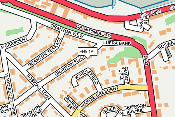 EH5 1AL map - OS OpenMap – Local (Ordnance Survey) EH5 1AL map - OS OpenMap – Local (Ordnance Survey)