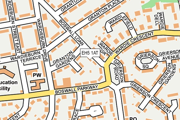 EH5 1AT map - OS OpenMap – Local (Ordnance Survey) EH5 1AT map - OS OpenMap – Local (Ordnance Survey)