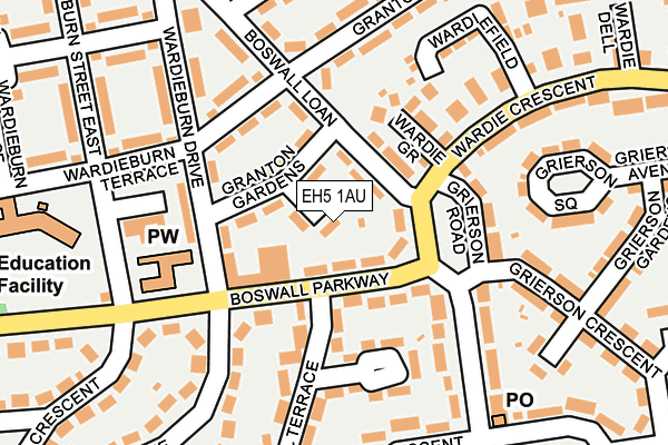 EH5 1AU map - OS OpenMap – Local (Ordnance Survey) EH5 1AU map - OS OpenMap – Local (Ordnance Survey)
