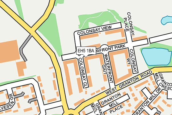 EH5 1BA map - OS OpenMap – Local (Ordnance Survey) EH5 1BA map - OS OpenMap – Local (Ordnance Survey)