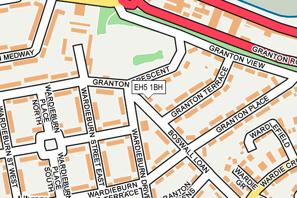 EH5 1BH map - OS OpenMap – Local (Ordnance Survey) EH5 1BH map - OS OpenMap – Local (Ordnance Survey)