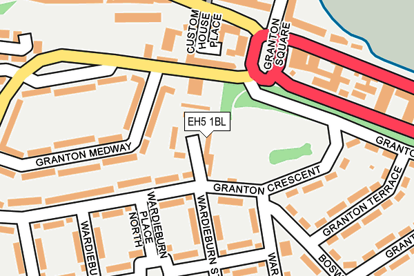 EH5 1BL map - OS OpenMap – Local (Ordnance Survey) EH5 1BL map - OS OpenMap – Local (Ordnance Survey)