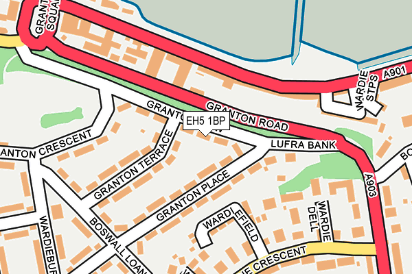 EH5 1BP map - OS OpenMap – Local (Ordnance Survey) EH5 1BP map - OS OpenMap – Local (Ordnance Survey)