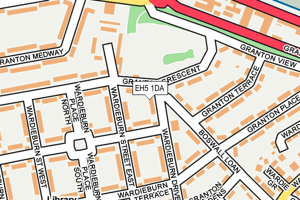 EH5 1DA map - OS OpenMap – Local (Ordnance Survey) EH5 1DA map - OS OpenMap – Local (Ordnance Survey)