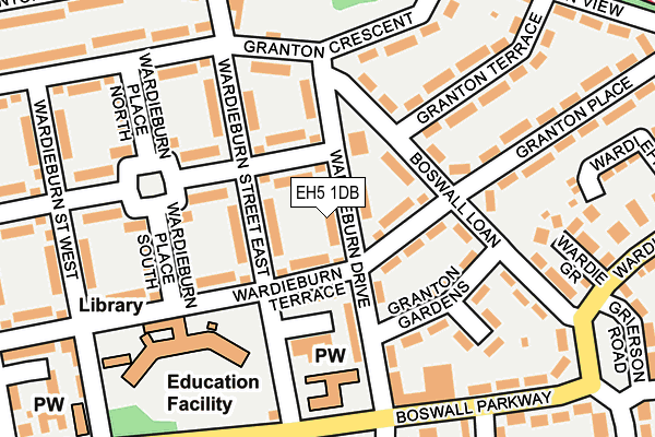 EH5 1DB map - OS OpenMap – Local (Ordnance Survey) EH5 1DB map - OS OpenMap – Local (Ordnance Survey)