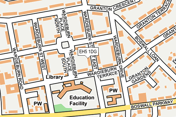 EH5 1DG map - OS OpenMap – Local (Ordnance Survey) EH5 1DG map - OS OpenMap – Local (Ordnance Survey)
