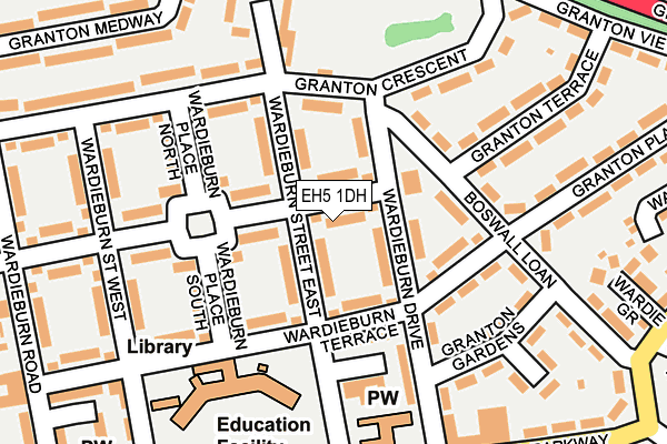 EH5 1DH map - OS OpenMap – Local (Ordnance Survey) EH5 1DH map - OS OpenMap – Local (Ordnance Survey)