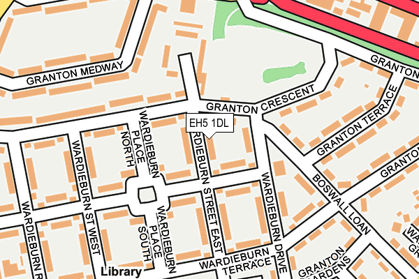 EH5 1DL map - OS OpenMap – Local (Ordnance Survey) EH5 1DL map - OS OpenMap – Local (Ordnance Survey)