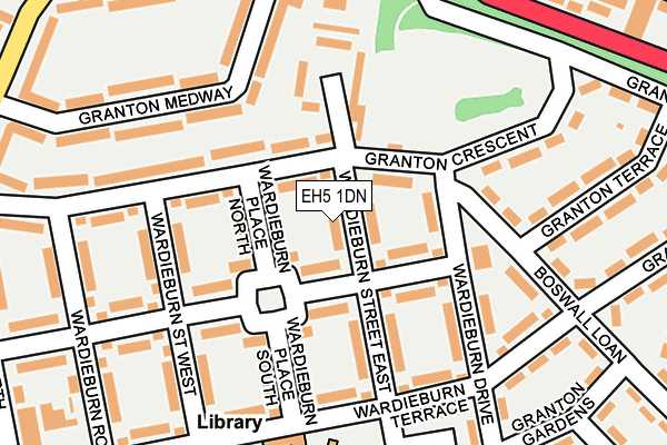 EH5 1DN map - OS OpenMap – Local (Ordnance Survey) EH5 1DN map - OS OpenMap – Local (Ordnance Survey)