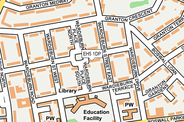 EH5 1DP map - OS OpenMap – Local (Ordnance Survey) EH5 1DP map - OS OpenMap – Local (Ordnance Survey)