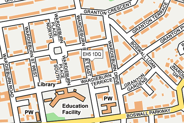 EH5 1DQ map - OS OpenMap – Local (Ordnance Survey) EH5 1DQ map - OS OpenMap – Local (Ordnance Survey)