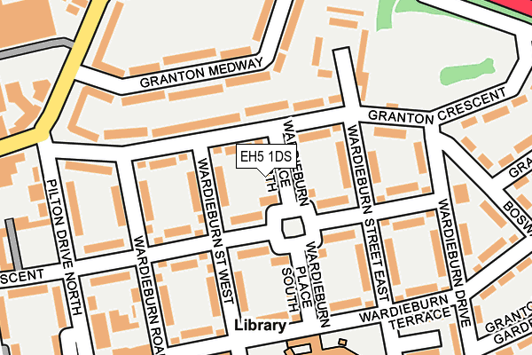 EH5 1DS map - OS OpenMap – Local (Ordnance Survey) EH5 1DS map - OS OpenMap – Local (Ordnance Survey)