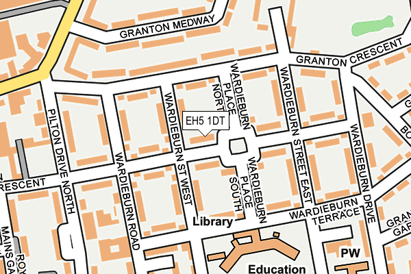 EH5 1DT map - OS OpenMap – Local (Ordnance Survey) EH5 1DT map - OS OpenMap – Local (Ordnance Survey)