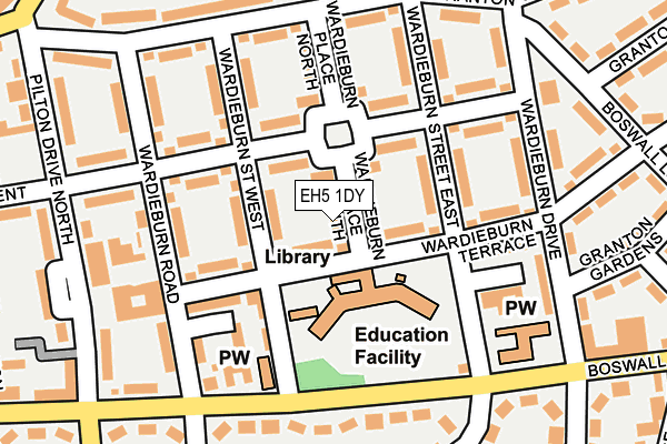 EH5 1DY map - OS OpenMap – Local (Ordnance Survey) EH5 1DY map - OS OpenMap – Local (Ordnance Survey)