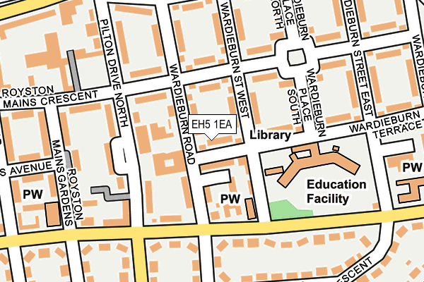 EH5 1EA map - OS OpenMap – Local (Ordnance Survey) EH5 1EA map - OS OpenMap – Local (Ordnance Survey)