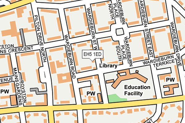 EH5 1ED map - OS OpenMap – Local (Ordnance Survey)