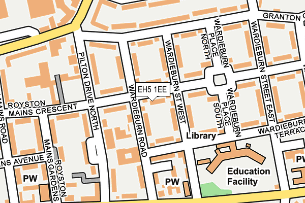 EH5 1EE map - OS OpenMap – Local (Ordnance Survey) EH5 1EE map - OS OpenMap – Local (Ordnance Survey)