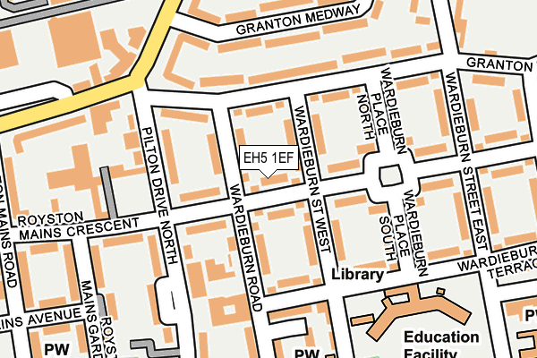 EH5 1EF map - OS OpenMap – Local (Ordnance Survey) EH5 1EF map - OS OpenMap – Local (Ordnance Survey)