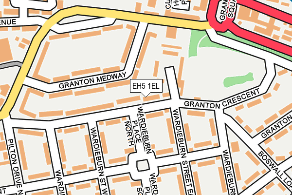 EH5 1EL map - OS OpenMap – Local (Ordnance Survey) EH5 1EL map - OS OpenMap – Local (Ordnance Survey)