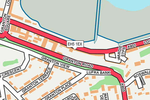 EH5 1EX map - OS OpenMap – Local (Ordnance Survey) EH5 1EX map - OS OpenMap – Local (Ordnance Survey)