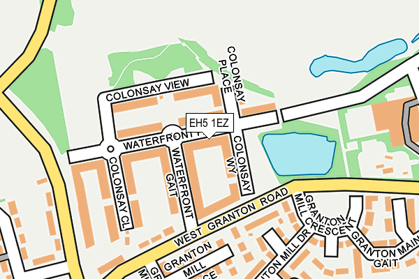 EH5 1EZ map - OS OpenMap – Local (Ordnance Survey) EH5 1EZ map - OS OpenMap – Local (Ordnance Survey)