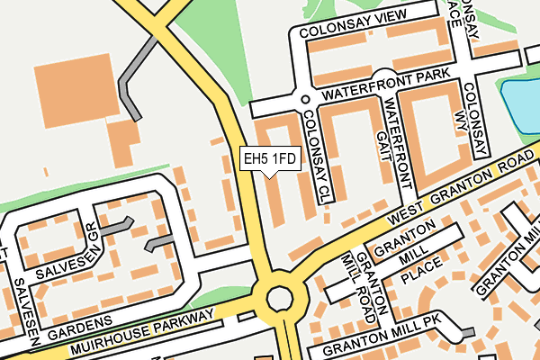 EH5 1FD map - OS OpenMap – Local (Ordnance Survey) EH5 1FD map - OS OpenMap – Local (Ordnance Survey)