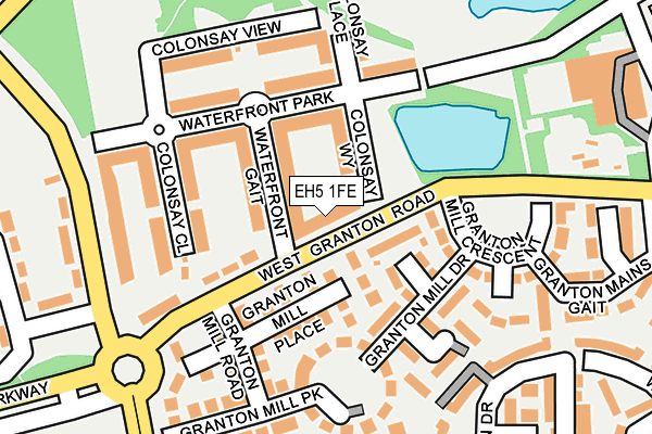 EH5 1FE map - OS OpenMap – Local (Ordnance Survey) EH5 1FE map - OS OpenMap – Local (Ordnance Survey)