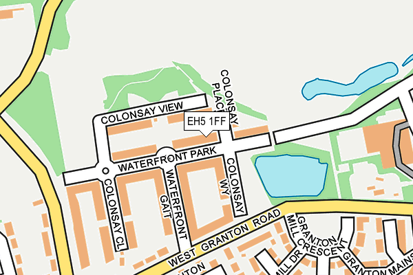 EH5 1FF map - OS OpenMap – Local (Ordnance Survey) EH5 1FF map - OS OpenMap – Local (Ordnance Survey)