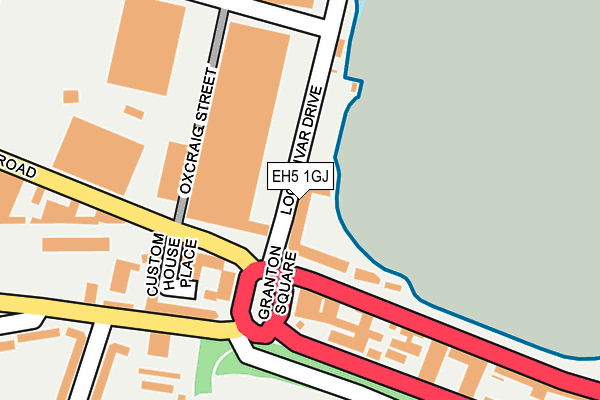 EH5 1GJ map - OS OpenMap – Local (Ordnance Survey) EH5 1GJ map - OS OpenMap – Local (Ordnance Survey)