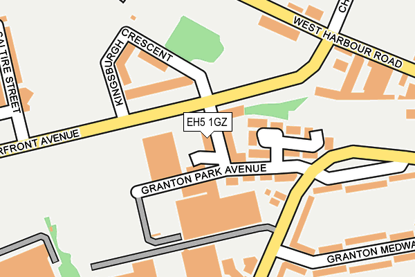 EH5 1GZ map - OS OpenMap – Local (Ordnance Survey) EH5 1GZ map - OS OpenMap – Local (Ordnance Survey)