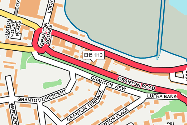 EH5 1HD map - OS OpenMap – Local (Ordnance Survey) EH5 1HD map - OS OpenMap – Local (Ordnance Survey)