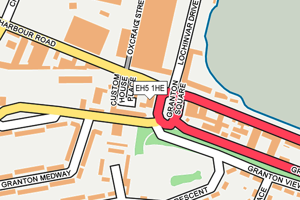 EH5 1HE map - OS OpenMap – Local (Ordnance Survey) EH5 1HE map - OS OpenMap – Local (Ordnance Survey)