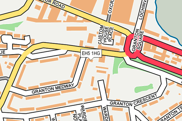 EH5 1HG map - OS OpenMap – Local (Ordnance Survey) EH5 1HG map - OS OpenMap – Local (Ordnance Survey)