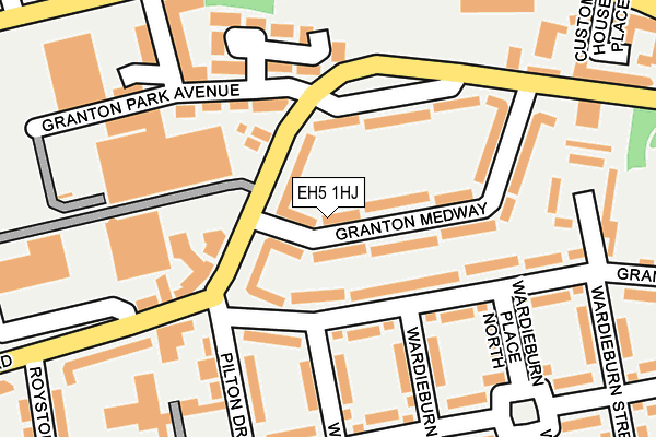 EH5 1HJ map - OS OpenMap – Local (Ordnance Survey) EH5 1HJ map - OS OpenMap – Local (Ordnance Survey)