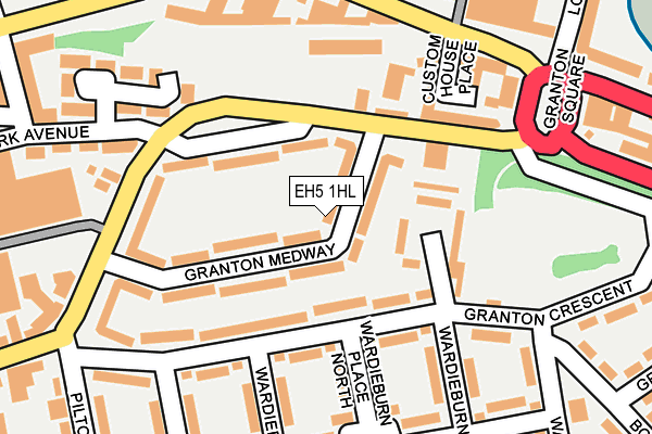 EH5 1HL map - OS OpenMap – Local (Ordnance Survey) EH5 1HL map - OS OpenMap – Local (Ordnance Survey)