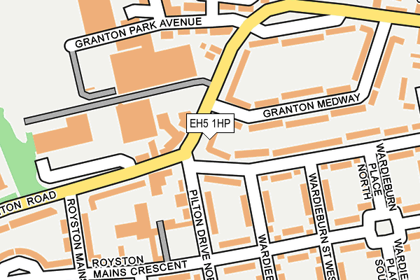 EH5 1HP map - OS OpenMap – Local (Ordnance Survey) EH5 1HP map - OS OpenMap – Local (Ordnance Survey)