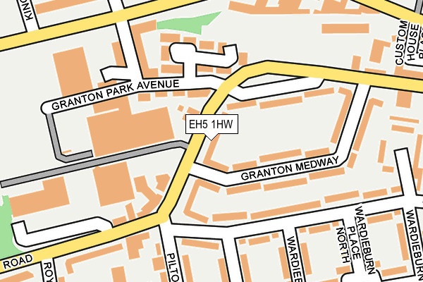 EH5 1HW map - OS OpenMap – Local (Ordnance Survey) EH5 1HW map - OS OpenMap – Local (Ordnance Survey)