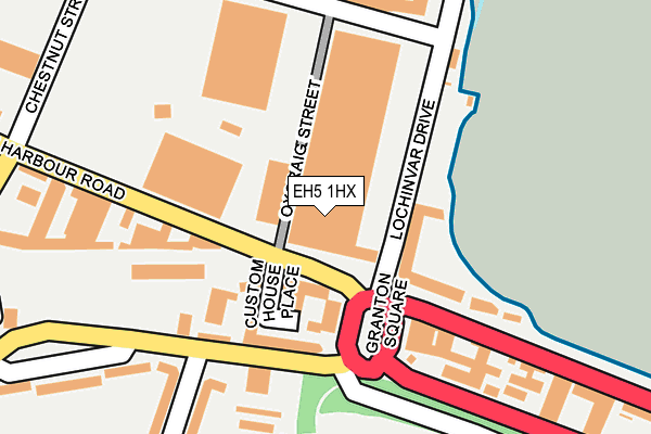 EH5 1HX map - OS OpenMap – Local (Ordnance Survey) EH5 1HX map - OS OpenMap – Local (Ordnance Survey)