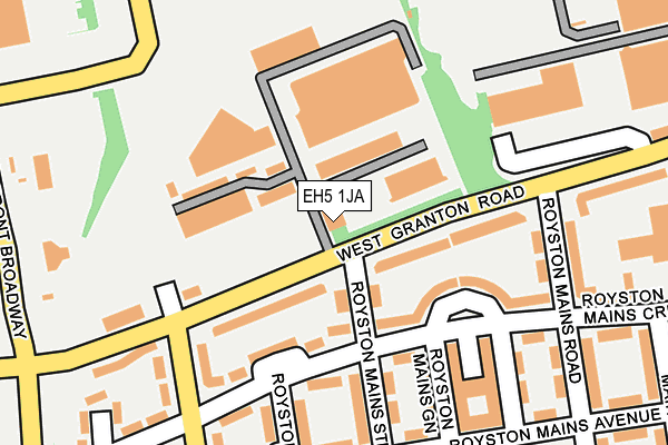 EH5 1JA map - OS OpenMap – Local (Ordnance Survey) EH5 1JA map - OS OpenMap – Local (Ordnance Survey)