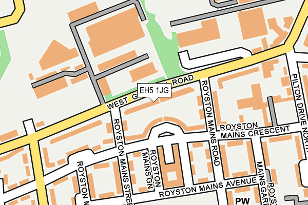 EH5 1JG map - OS OpenMap – Local (Ordnance Survey) EH5 1JG map - OS OpenMap – Local (Ordnance Survey)