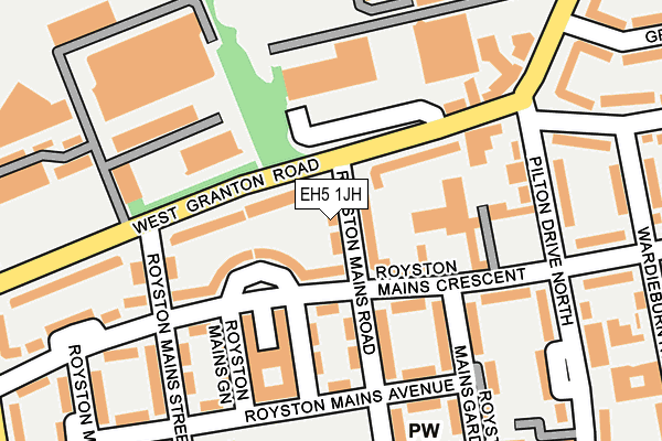EH5 1JH map - OS OpenMap – Local (Ordnance Survey) EH5 1JH map - OS OpenMap – Local (Ordnance Survey)