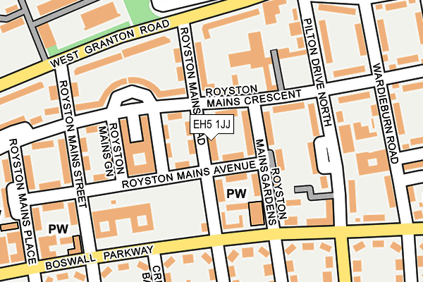 EH5 1JJ map - OS OpenMap – Local (Ordnance Survey) EH5 1JJ map - OS OpenMap – Local (Ordnance Survey)