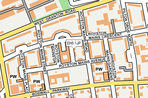 EH5 1JP map - OS OpenMap – Local (Ordnance Survey) EH5 1JP map - OS OpenMap – Local (Ordnance Survey)